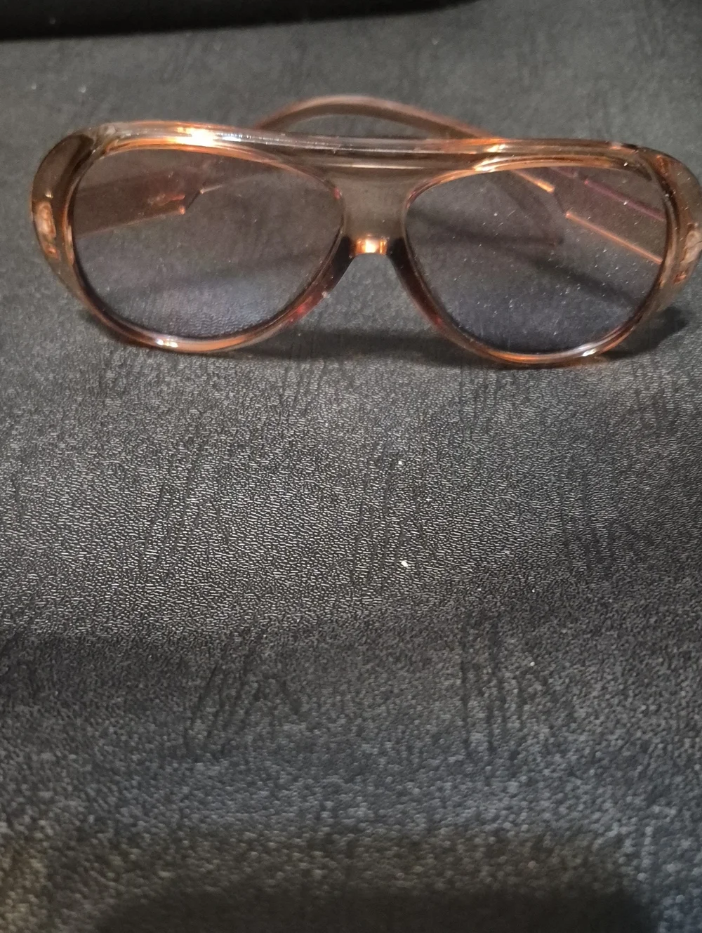 Transparent Mocha Aviator Sunglasses